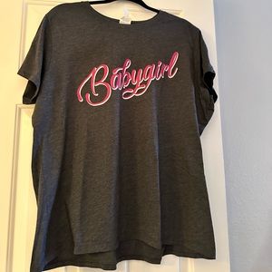 Babygirl tshirt 3x soft and dark heather gray. Port and Company